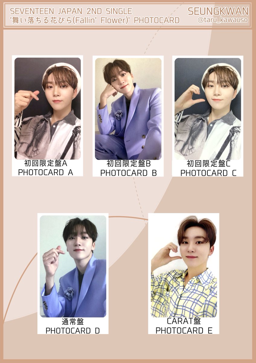SEVENTEEN セブチ 舞い落ちる花びら Fallin' Flower フォトカード