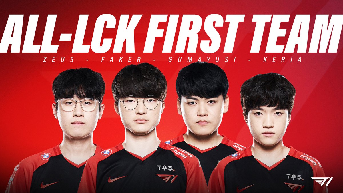 Zeus', 'Faker', 'Gumayusi' and 'Keria' have been nominated for the