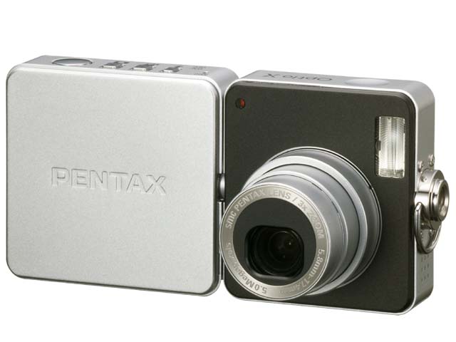 ペンタックス、スイベルボディのコンパクトデジカメ「オプティオX」