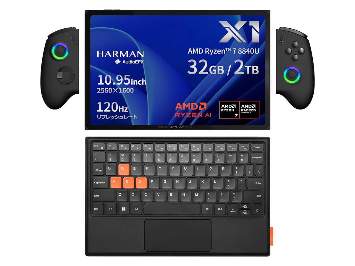 Ryzen 7 8840U搭載10.3型ポータブルゲーミングPC「ONEXPLAYER X1 AMD
