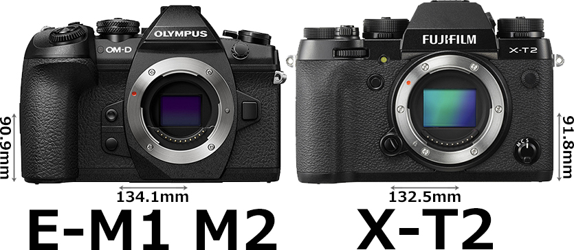 OM-D E-M1 Mark II」と「X-T2」の違い - フォトスク