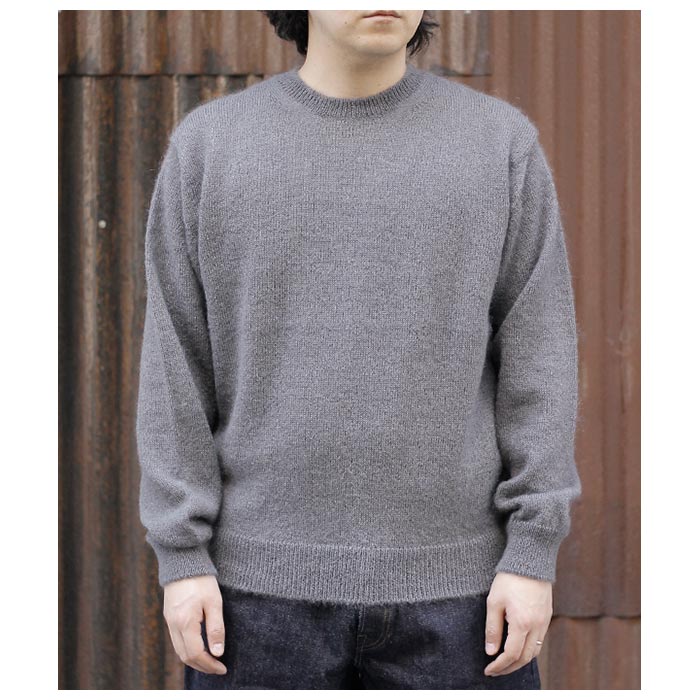 バトナー BATONER ピュアモヘア100％ クルーネック PURE MOHAIR100