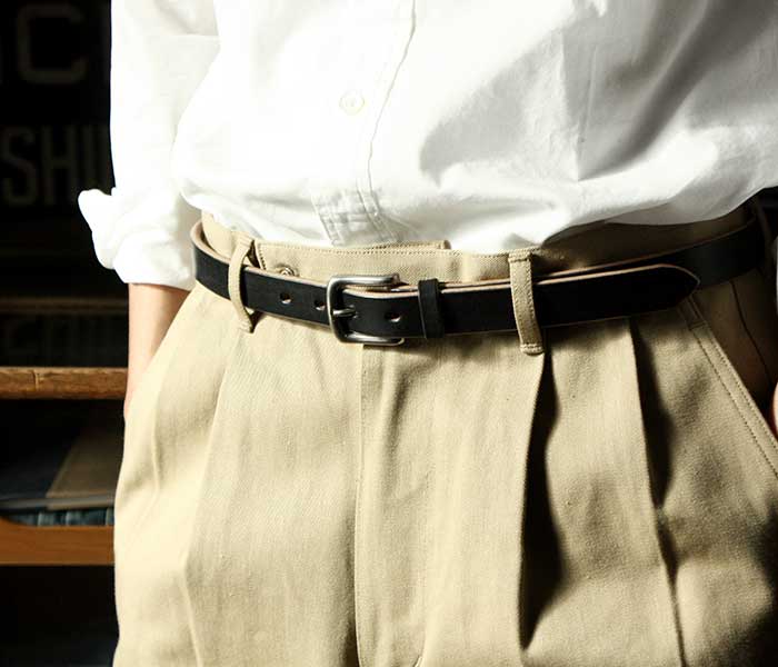 インテリム INTERIM 25mmオーク バーク レザー ベルト 25mm OAK BARK