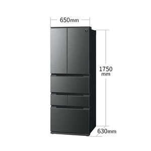 SHARP SJ-MF43P-H ダスクダークメタル Fit63 [冷蔵庫 (429L・フレンチ