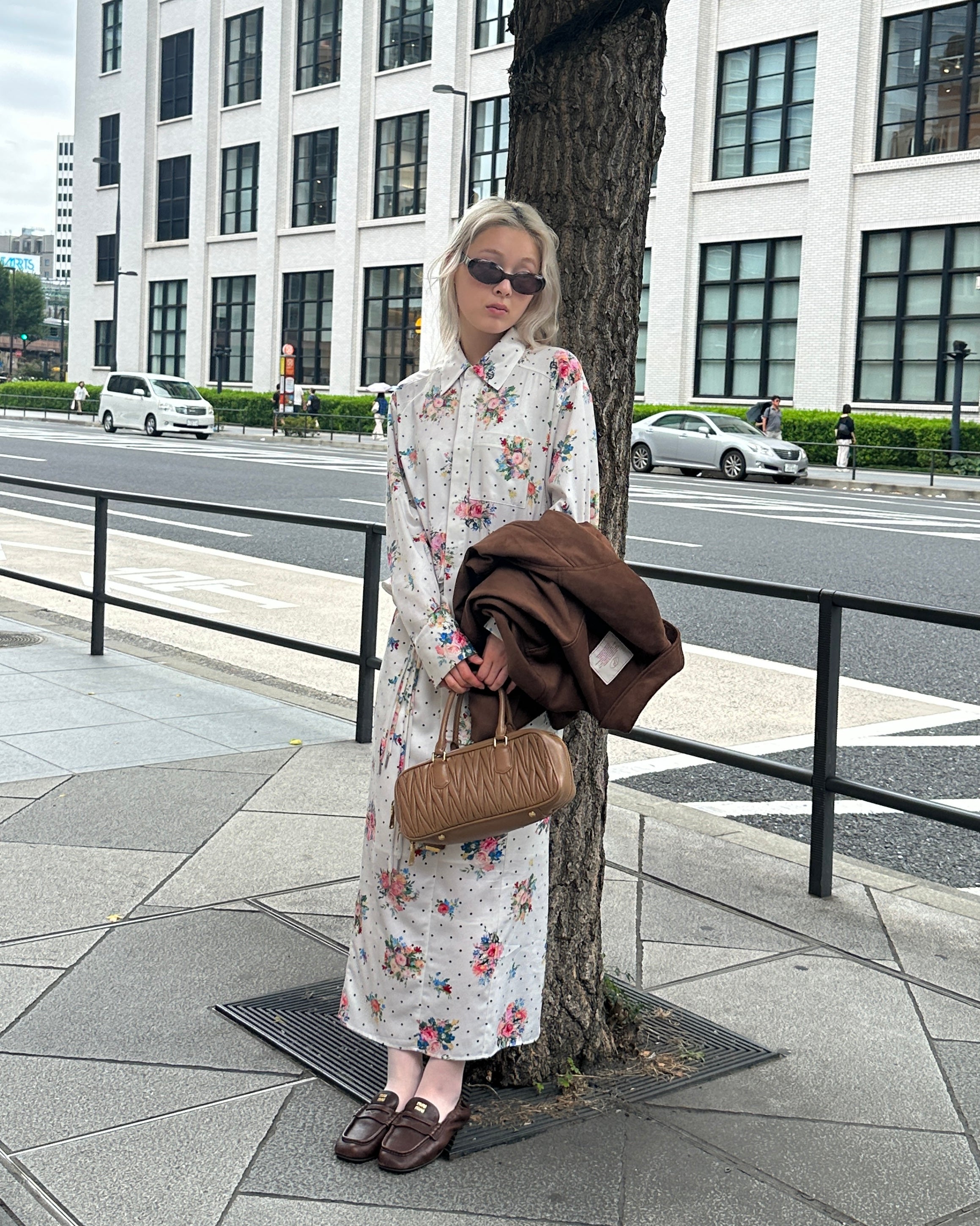 Dot flower shirt