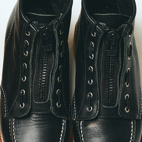 W】Boots Leather Zipper Unit / 6-inch Black Boundary | レッド