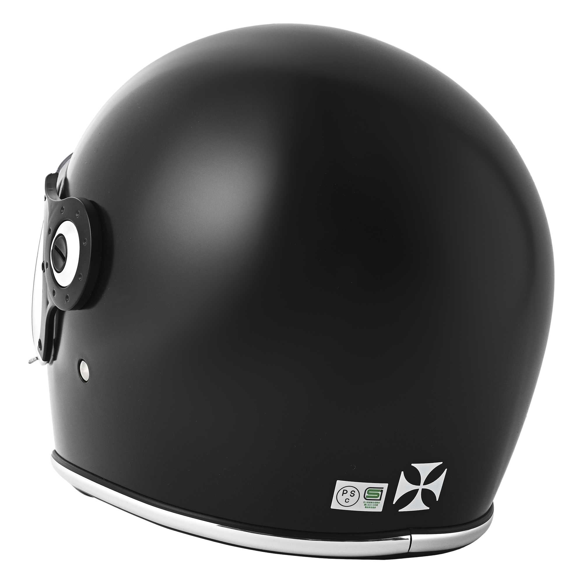 RIDEZ Xヘルメット バイク用フルフェイスシールド付き マッドブラック