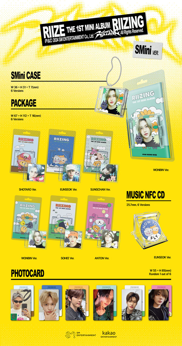 RIIZE The 1st Mini Album 『RIIZING』全形態パックショットを公開
