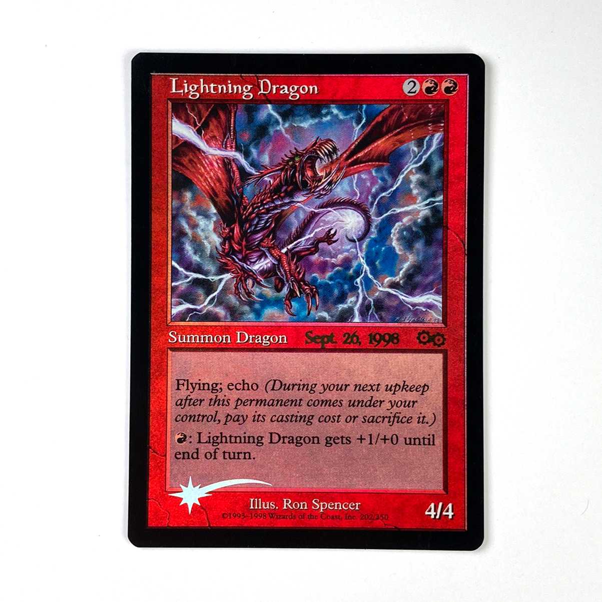 稲妻のドラゴン レア 202/350 ウルザズ・サーガ Foil プレリリース 1枚