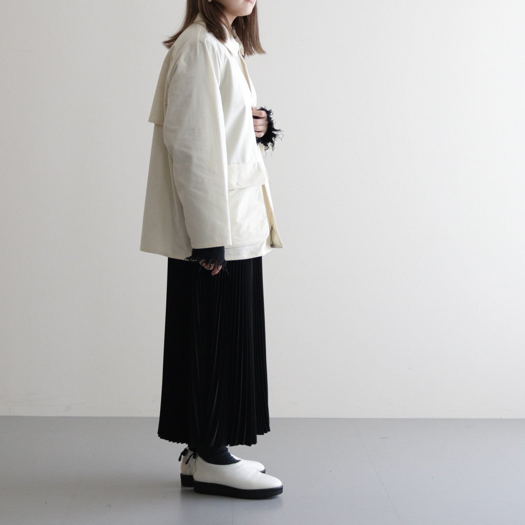 ZIP COAT SHORT #natural white [13551] – ciacura
