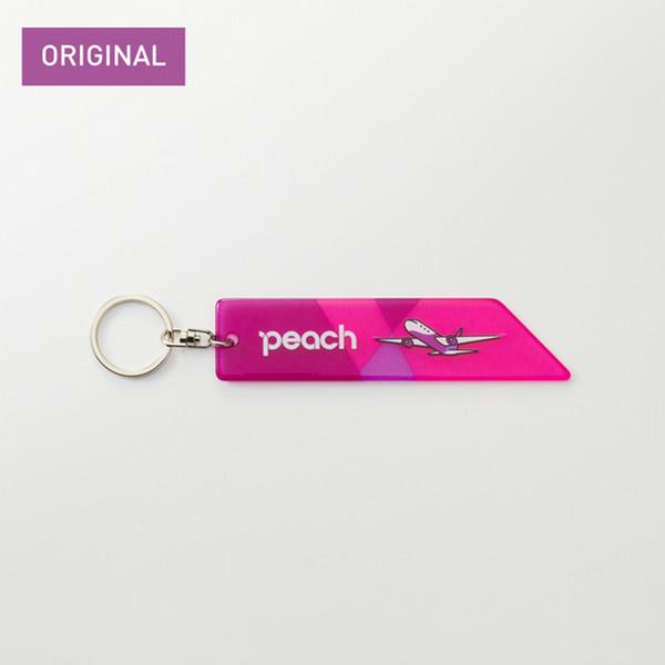 Peach オリジナル アクリルキーホルダー HAVE A NICE FLIGHT - Peach