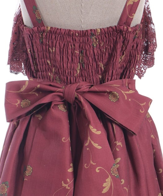 菊と狐柄ジャンパースカート | 大人衣料 | axes femme online shop