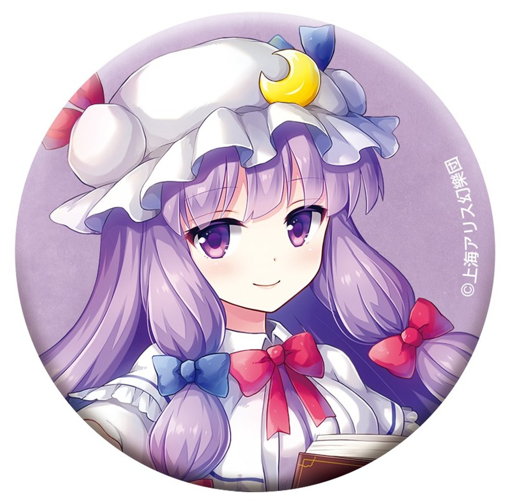 新品】東方Project シルキーマット缶バッジ／パチュリー・ノーレッジ