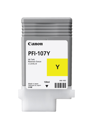 Canon PFI-107Y Yellow Ink Cartridge 130ml (6708B001AA)