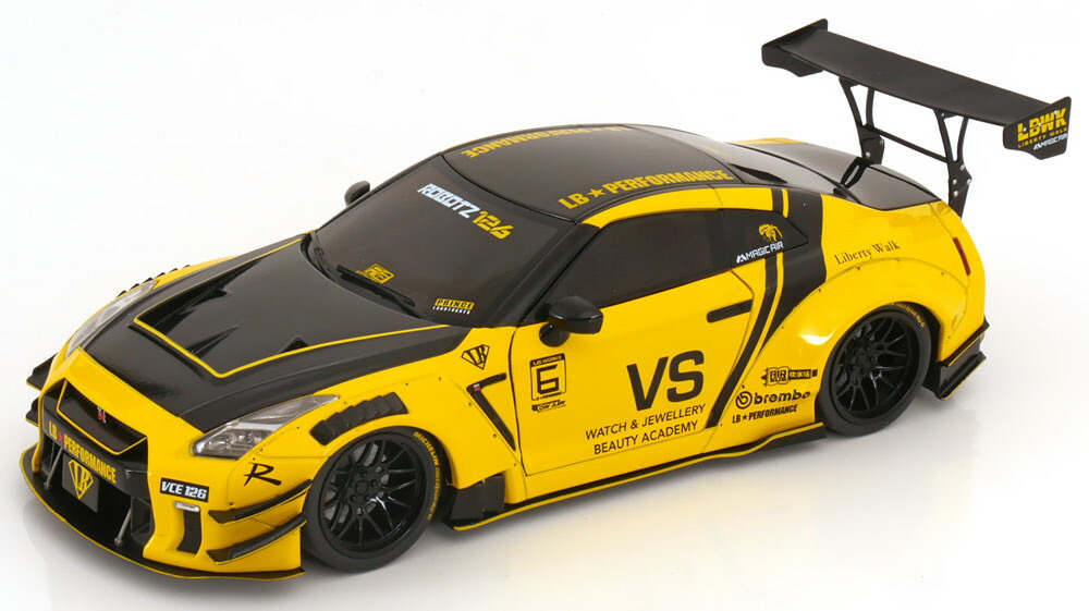 楽天市場】ミニカー 1/18 GTR LBワークス 紫色 GT-R (R35) Liberty