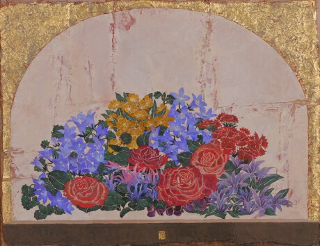 楽天市場】【作家名】吉岡耕二 【作品名】花・1 花 絵画 抽象画 静物