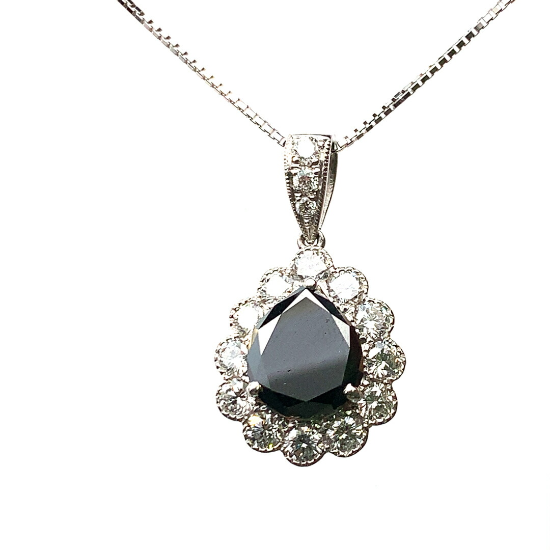 楽天市場】K18 ブラックダイヤモンド 0.5ct ダイヤモンド ペンダント