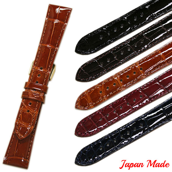 楽天市場】ジャパンメイド クロコダイル 竹斑 ツヤあり ワニ革 本革