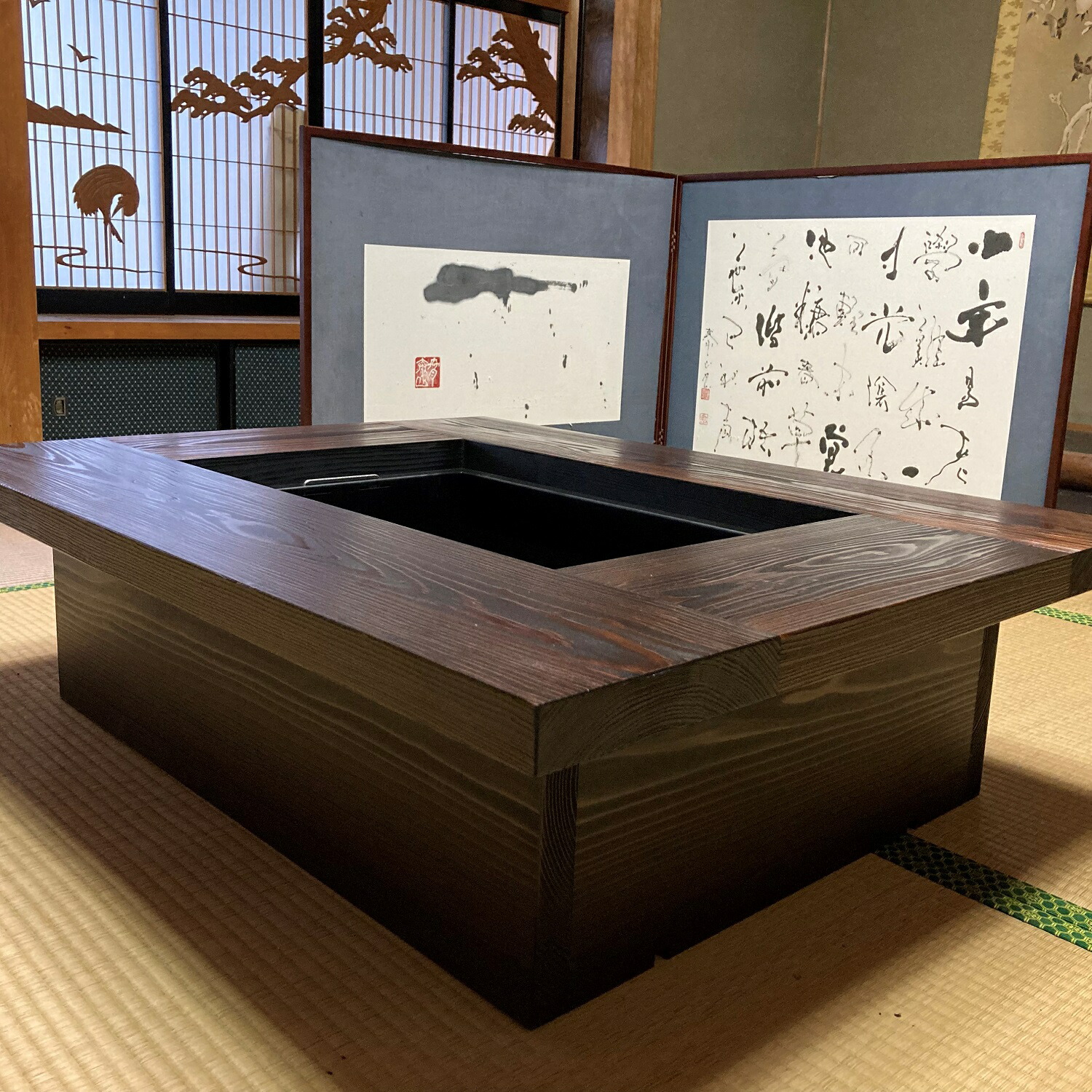 楽天市場】【セール期間中10%off】【灰 五徳セット】囲炉裏テーブル 座