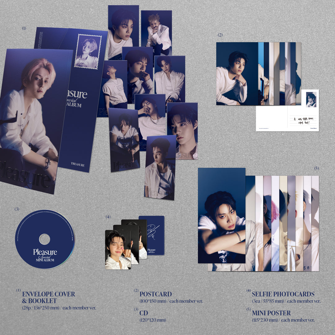韓国盤】TREASURE SPECIAL MINI ALBUM [PLEASURE] [BLUE VER.] – YGEX