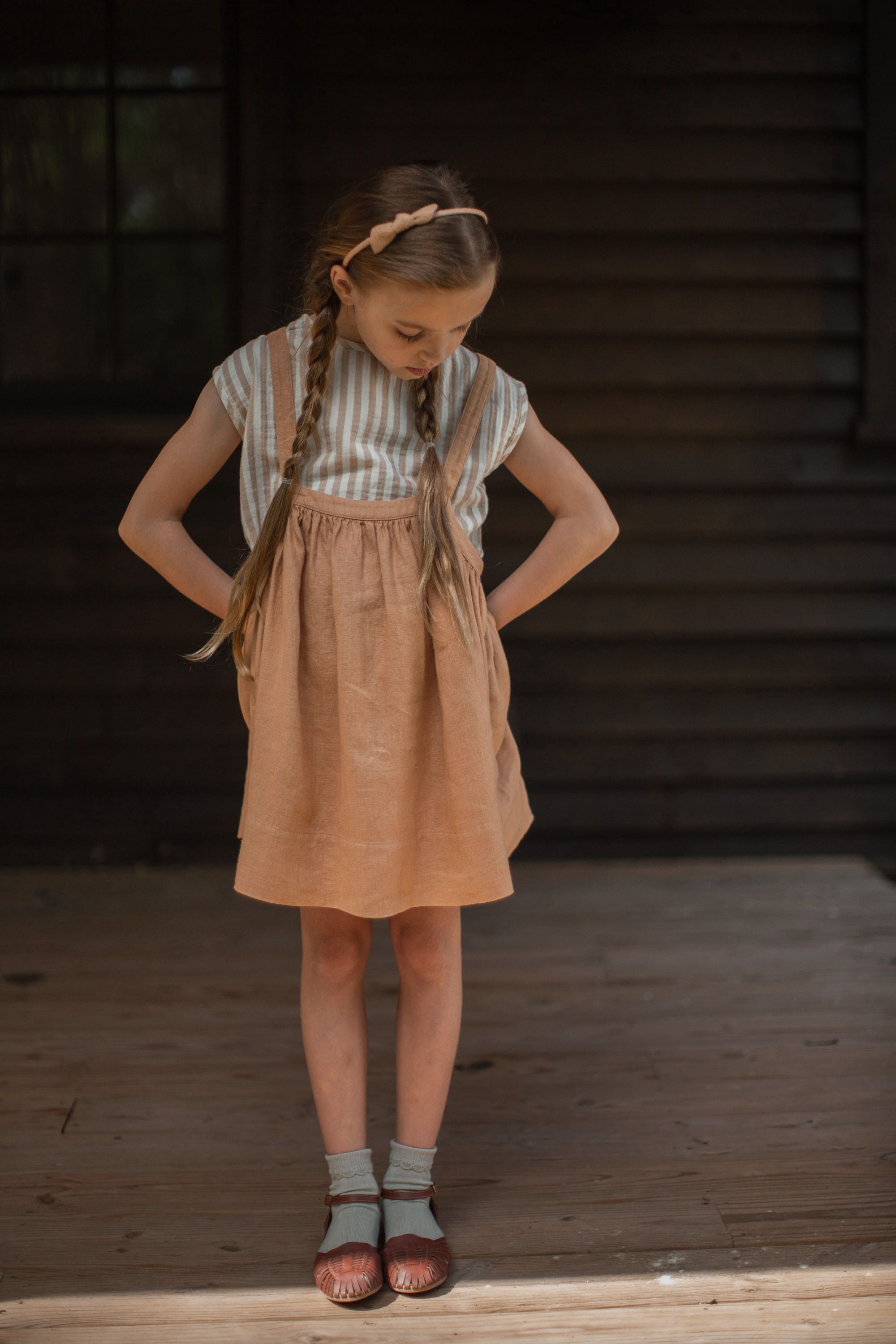Eloise Pinafore | Fenugreek – Jam Baby