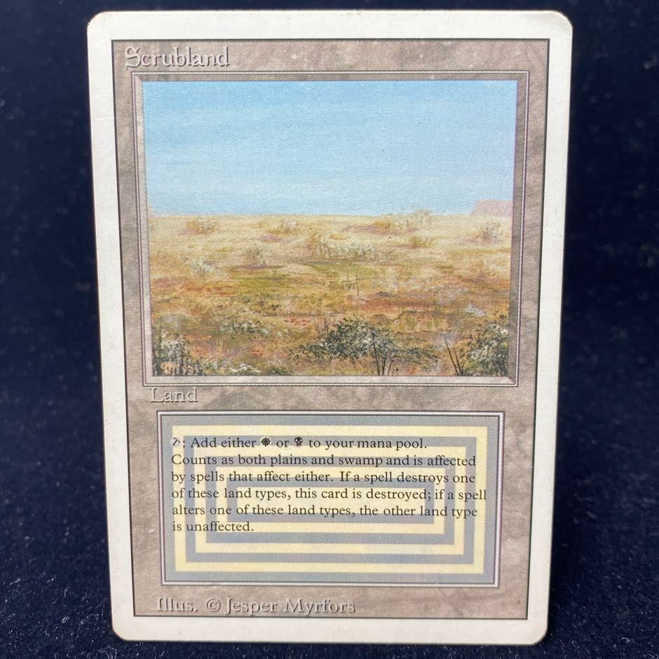 MTG Scrubland 英語版 リヴァイズド 3ED 白 黒 デュアルランド MTG