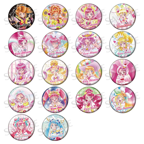 プリキュア LINEスタンプ 缶バッジ チャーム 全プリキュア展】缶バッジ
