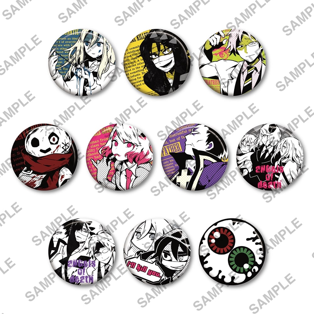 殺戮の天使 缶バッジ＋（プラス） PUNKISH BOX(約W72mm×H72mm×D95mm