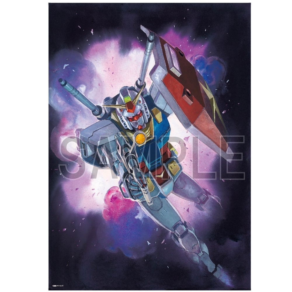 機動戦士ガンダム」安彦良和イラスト A3クリアポスター（ガンダム