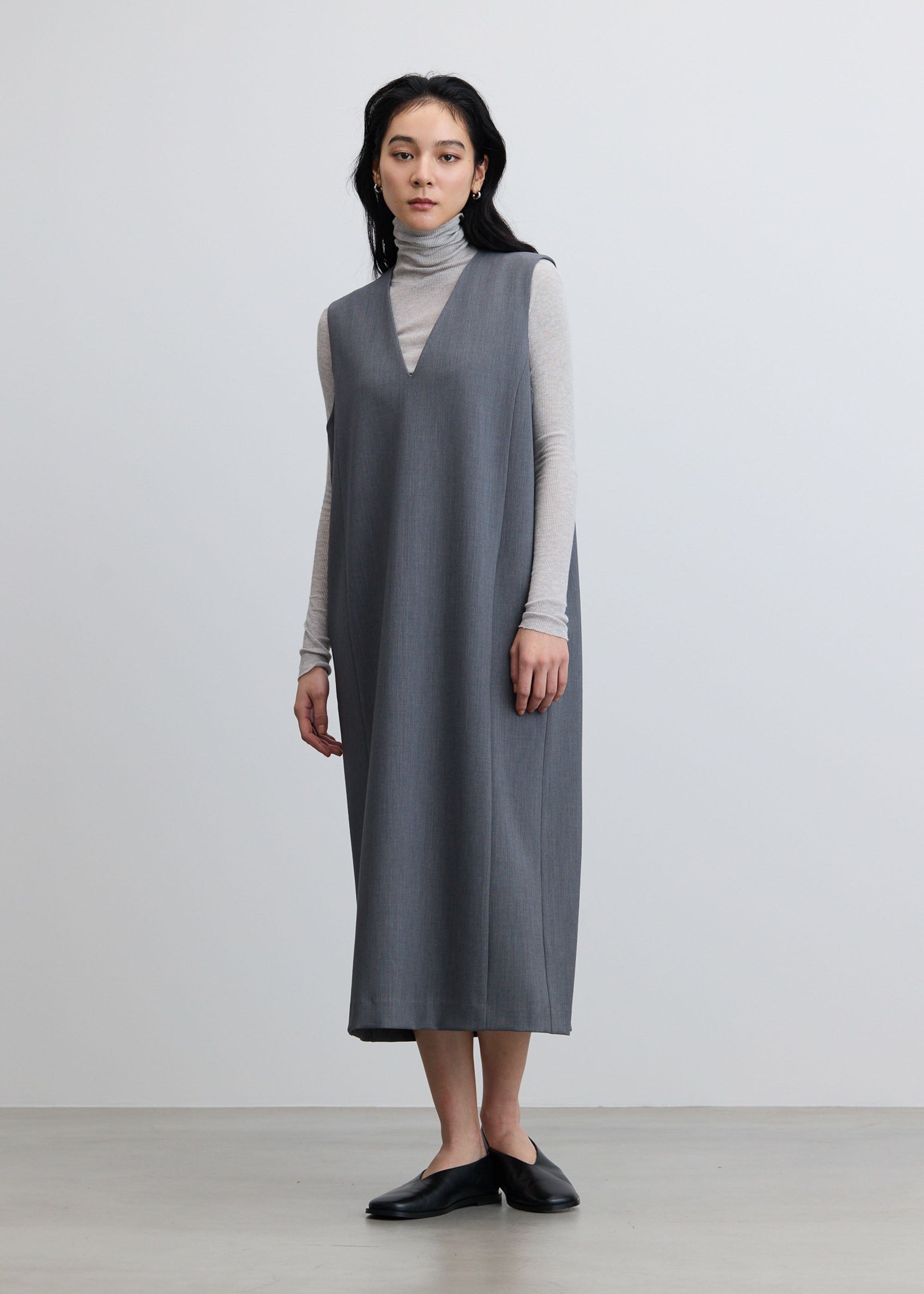 ウールライクジャンパースカート - SOÉJU online store｜上質な大人の