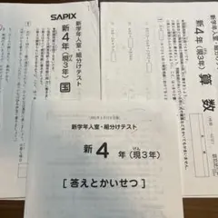 2026年最新】サピックス 4年生 組分けテストの人気アイテム - メルカリ