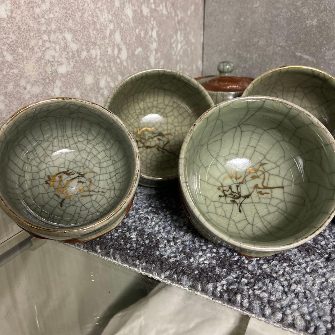 相馬焼 相馬幸山 相馬吉忠 茶器揃い 煎茶揃い 茶器セット 宝瓶 湯さ