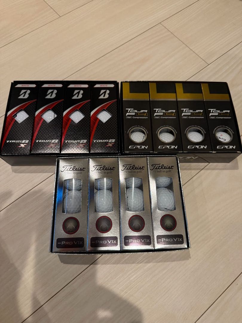 ブリジストン＆ エポン ＆ タイトリスト ゴルフボールセット 即日対応可＞ 名入れ ゴルフボール 【プロ仕様3種類】打ち比べ9個