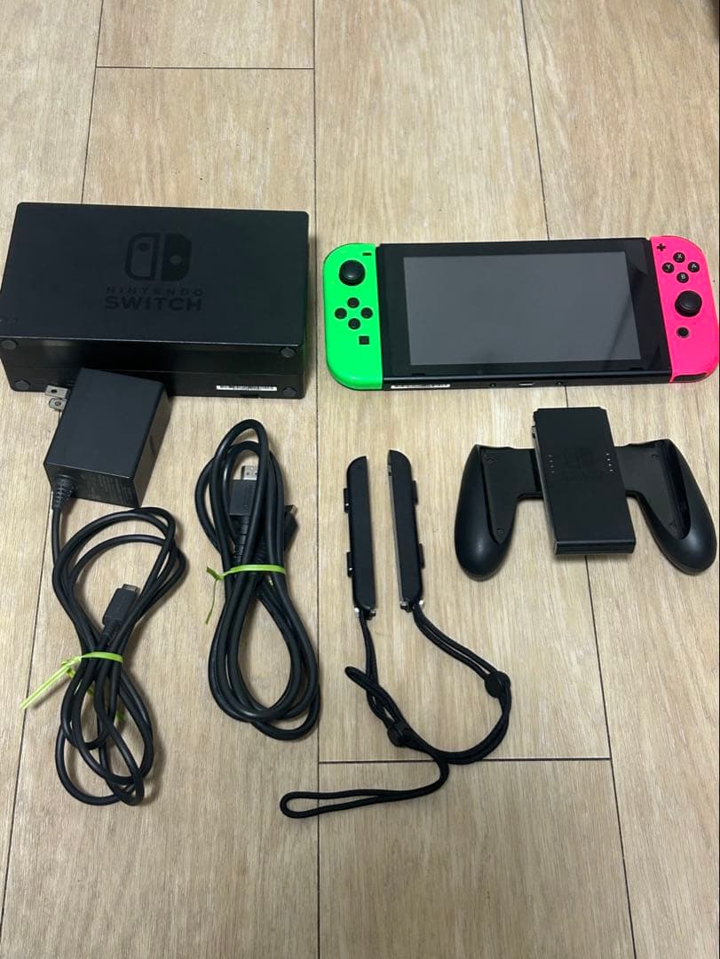 Nintendo Switch ニンテンドースイッチ本体GRN/PNK 箱無し 任天堂スイッチ Switch本体有機EL GRN/PNK箱無し - メルカリ
