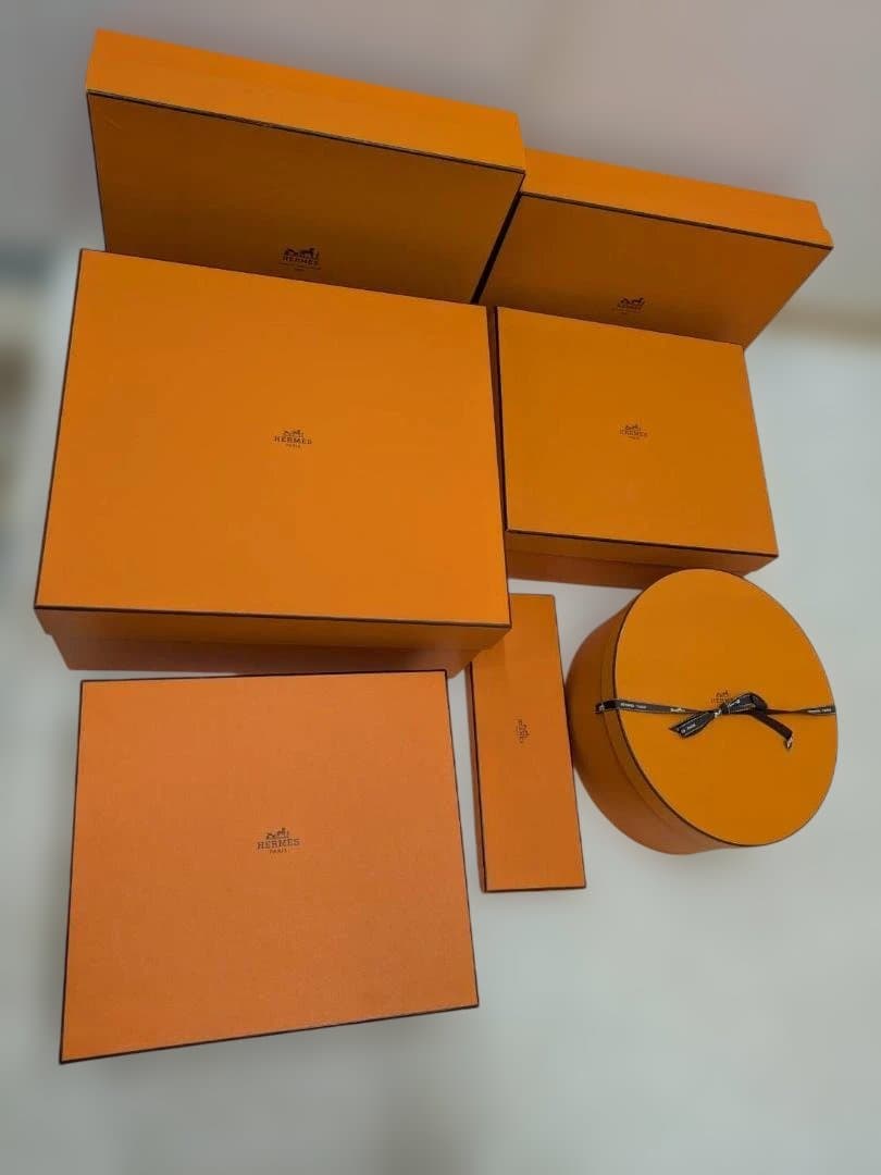 エルメス 空箱 オレンジ ボックス 7箱セット エルメス 指輪 リングケース オレンジ色 ジュエリーボックス 空箱
