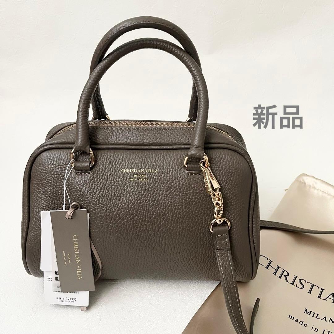 定価約3万 新品 タグ付 CHRISTIAN VILLA ミニボストンバッグ CHRISTIAN VILLA（クリスチャンヴィラ） ボストンバッグ