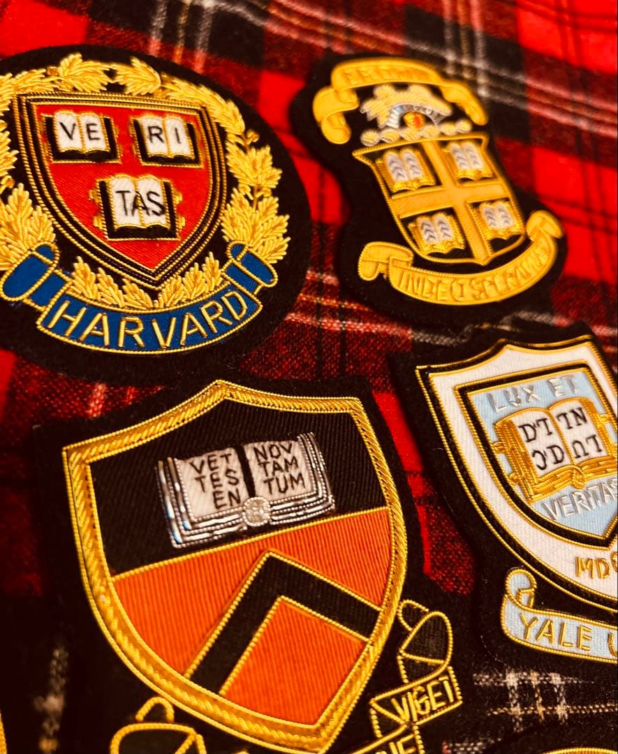 アイビーリーグ校章アメリカ東部8大学Harvardブレザーエンブレム大変