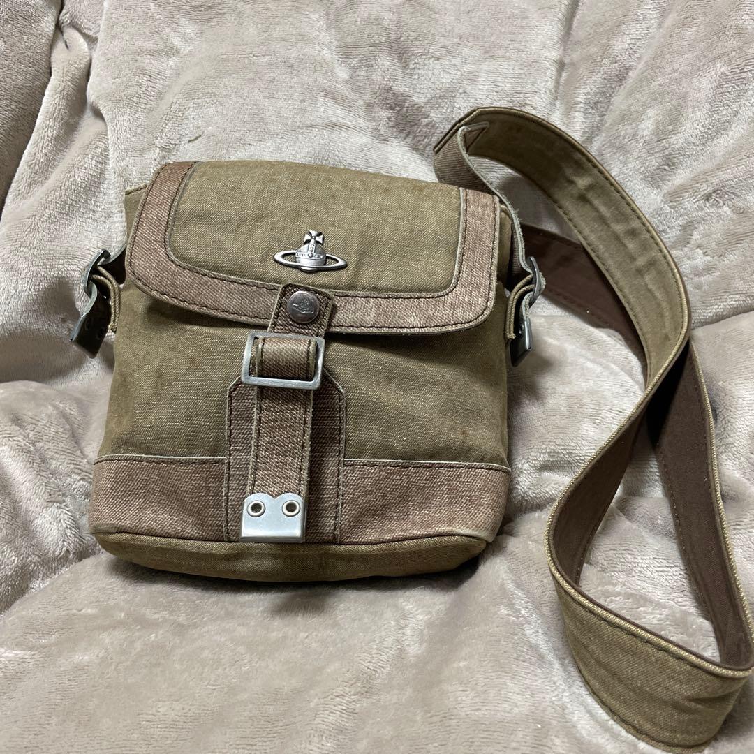 Vivienne Westwood ショルダーバッグ カーキキャンバス 中古・古着通販】Vivienne Westwood (ヴィヴィアンウエストウッド