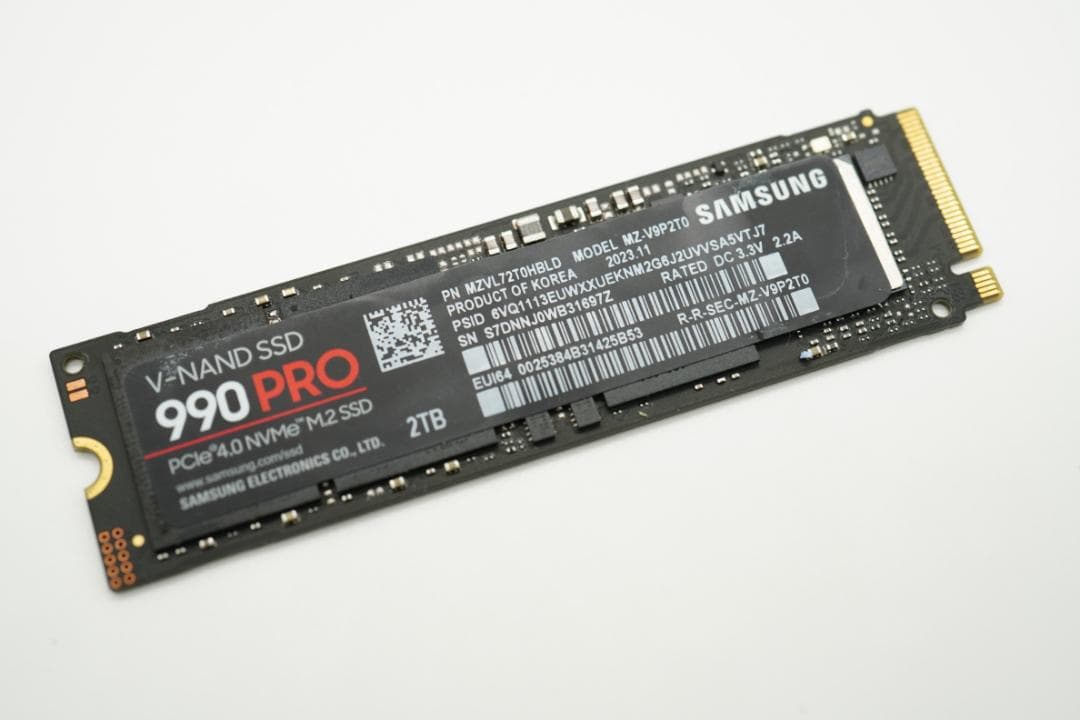 ③ Samsung 990 PRO 2TB SSD Samsung 990 PRO 2TB Samsung V NAND 3-bit MLC PCIe Gen 4 x4 NVMe M