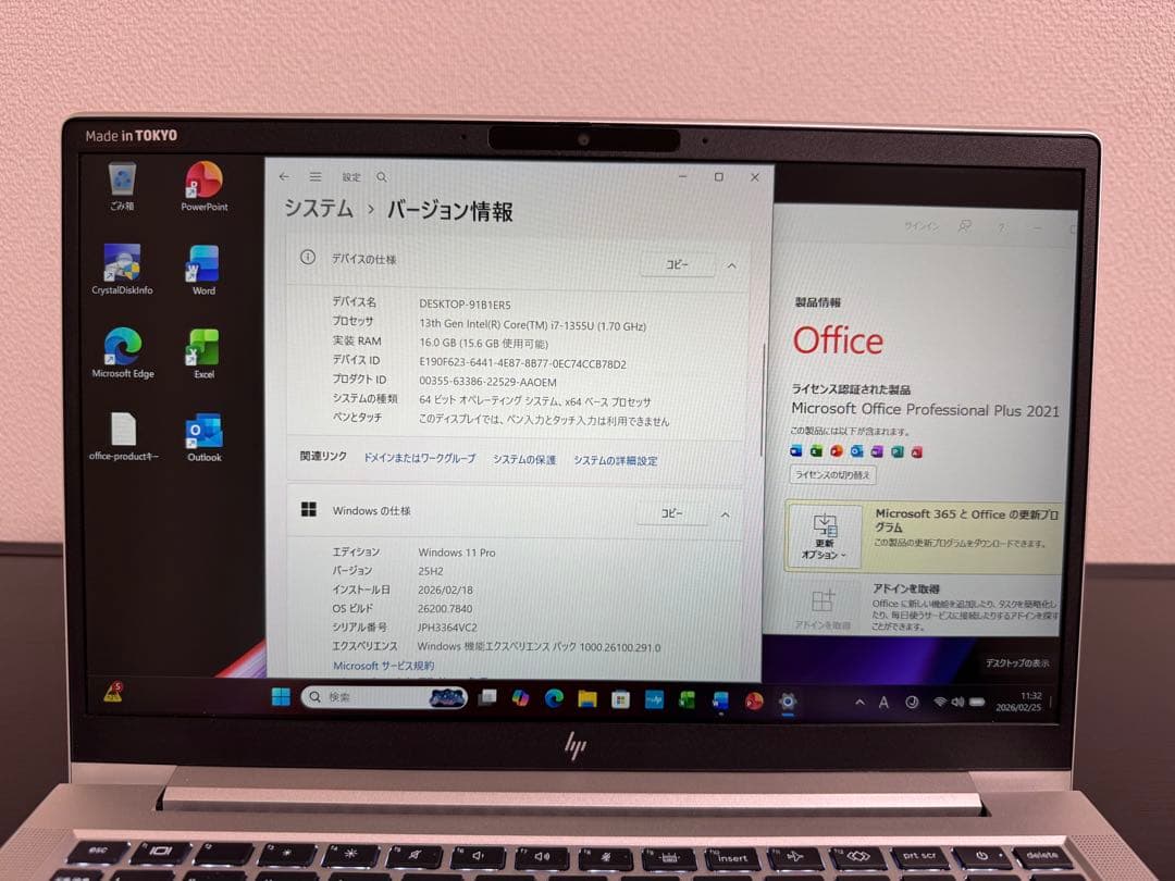 累積821h HP 630/G10 i7 16GB 512GB 指紋・顔認証 - メルカリ