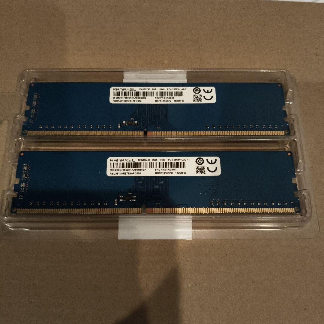 RAMAXEL DDR4 2666MHz 16GB（8GB×2） メモリー RAMAXEL 16GB DDR4 2666MHz Laptop RAM 2Rx8 PC4-2666V