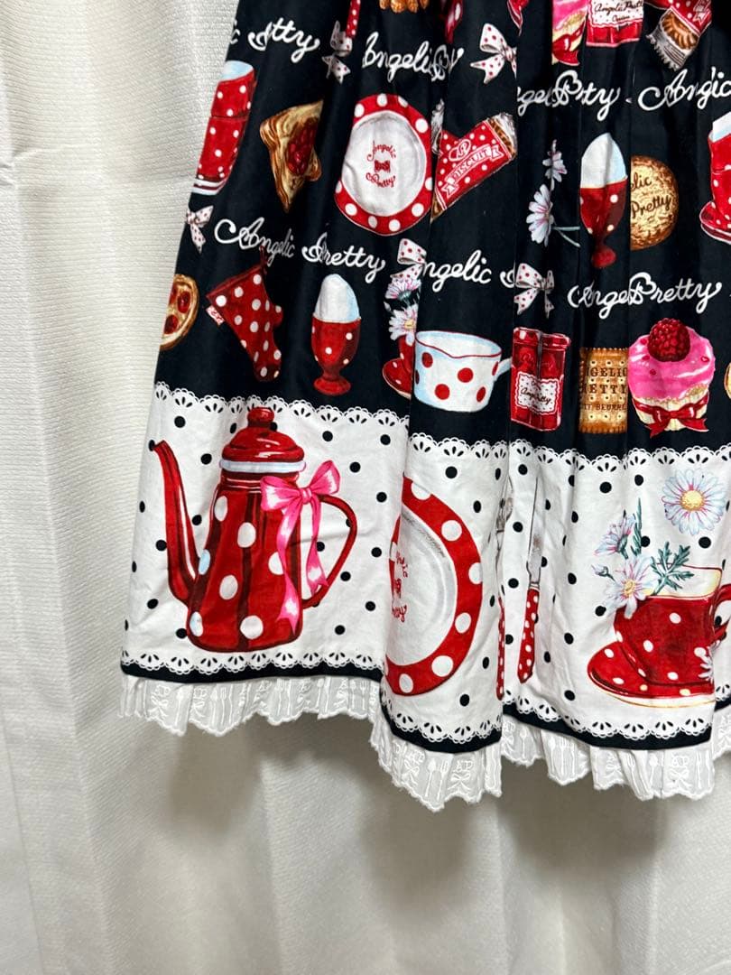 French cafe ジャンパースカート カチューシャ オーバーニー セット
