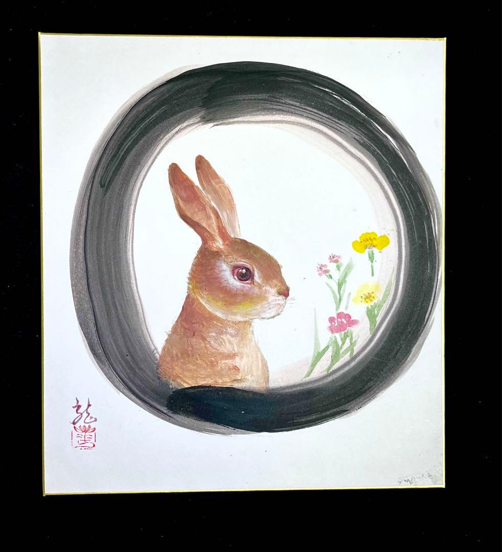 中国著名画家：李庚画伯の肉筆色紙作品（2枚）と芸大先生の肉筆色紙