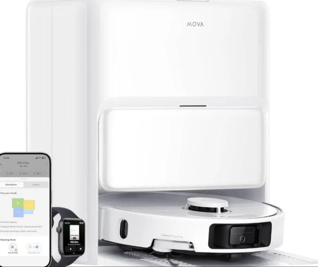 MOVA P50 Ultra ロボット掃除機 全自動 19,000Pa Amazon | MOVA P50 Ultra ロボット掃除機 全自動 伸縮可能なモップ