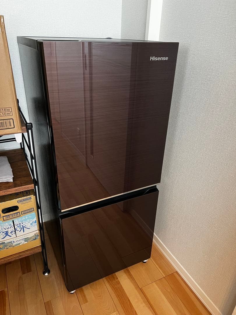 2023年製 ハイセンス 135L 冷凍冷蔵庫 HR-G13C-BR 説明書付 冷蔵庫 ガラスホワイト HR-G13C-W [幅48.1cm /135L /2ドア /右開き