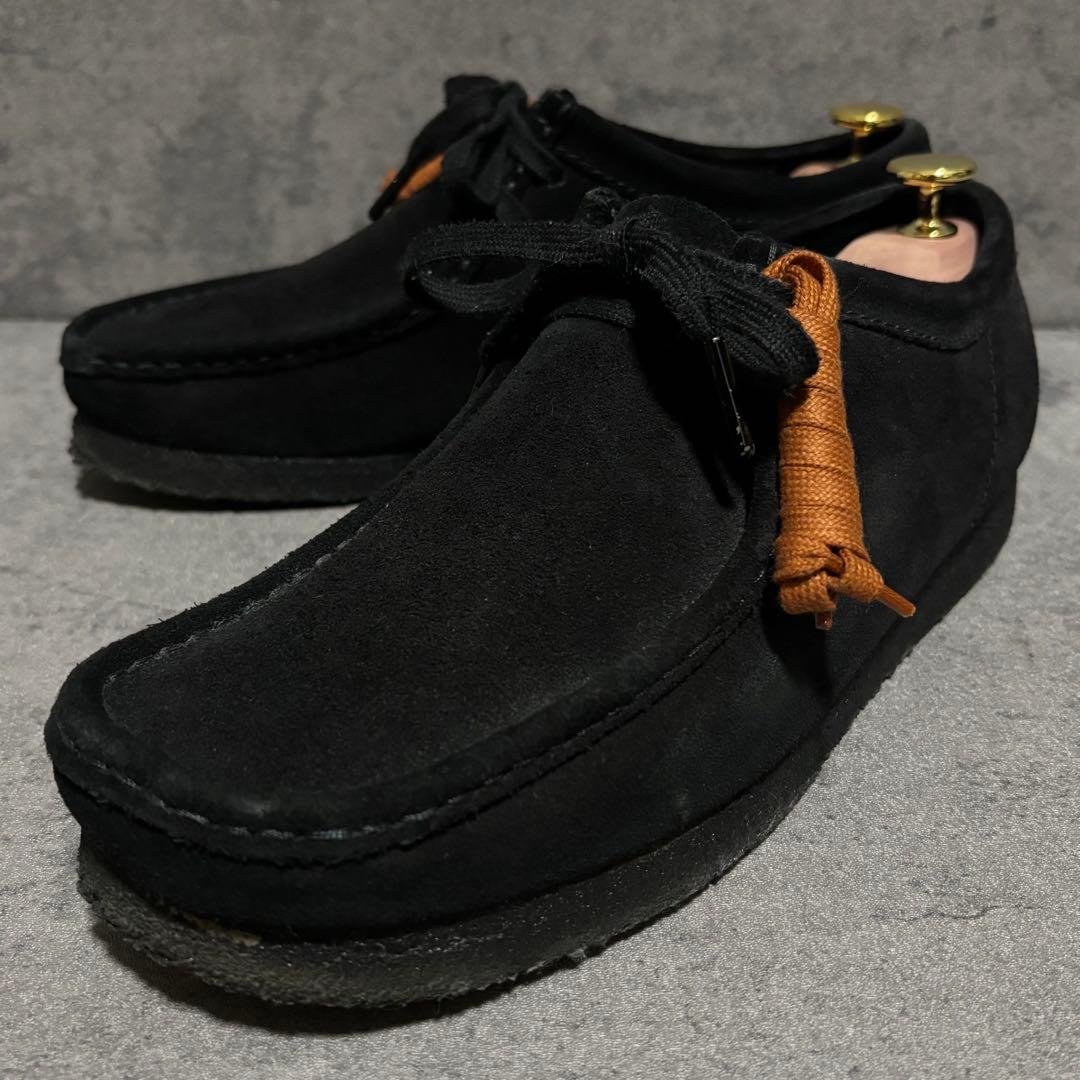 極美品　クラークスオリジナルズ　ワラビー　モカシン　ブラック　スエード　2223 Clarks（クラークス） 爆買 ワラビー エヴォ ウォータープルーフ 靴