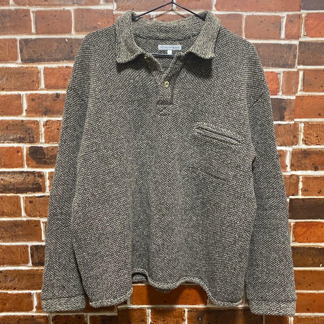 トップス 1990S EMPORIO ARMANI TEXTURED KNIT POLO undefined