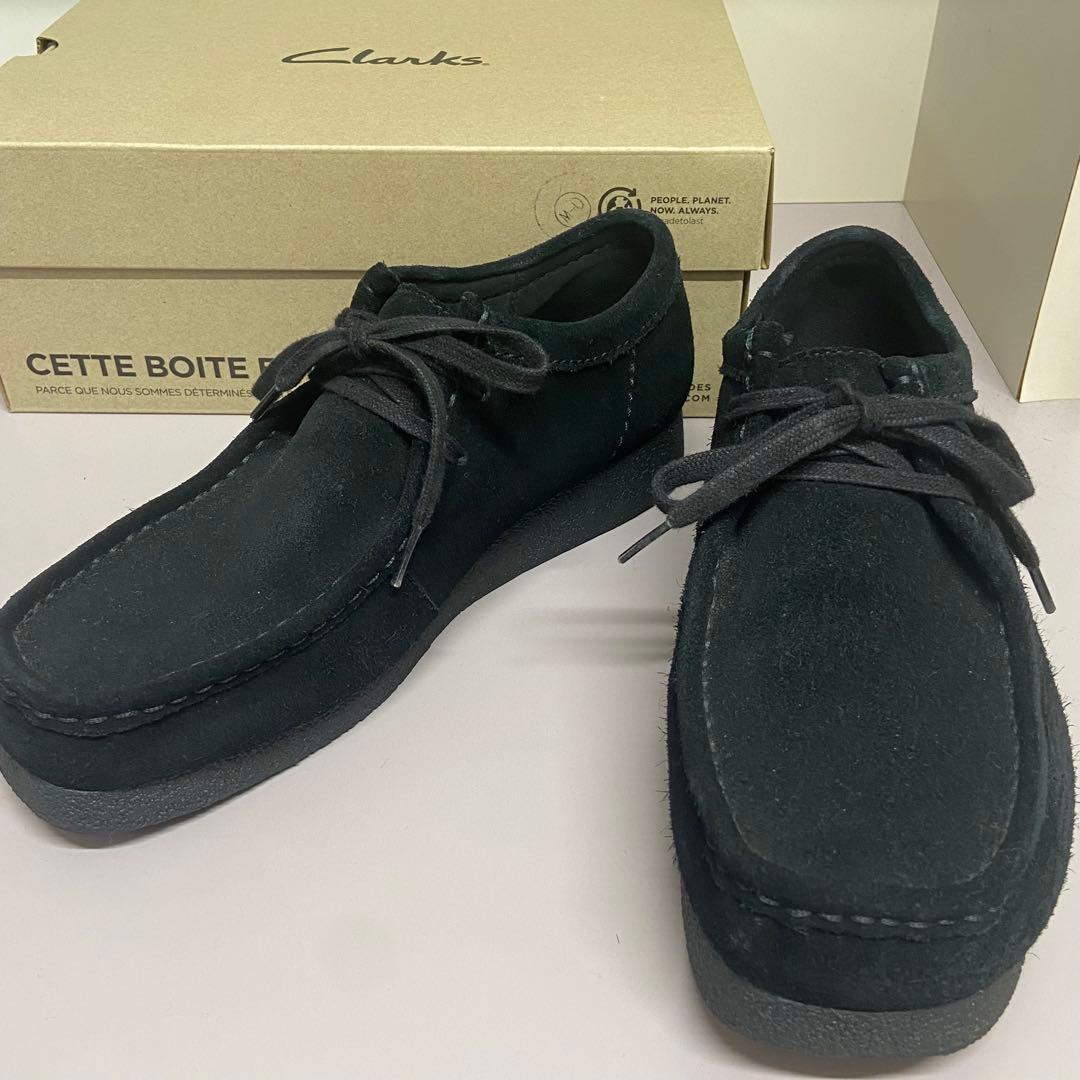 靴 Clarks WallabeeEVO Black SDE 8 1/2 26.5 Clarks Originals Wallabee | Black Leather | 26155514-BLK