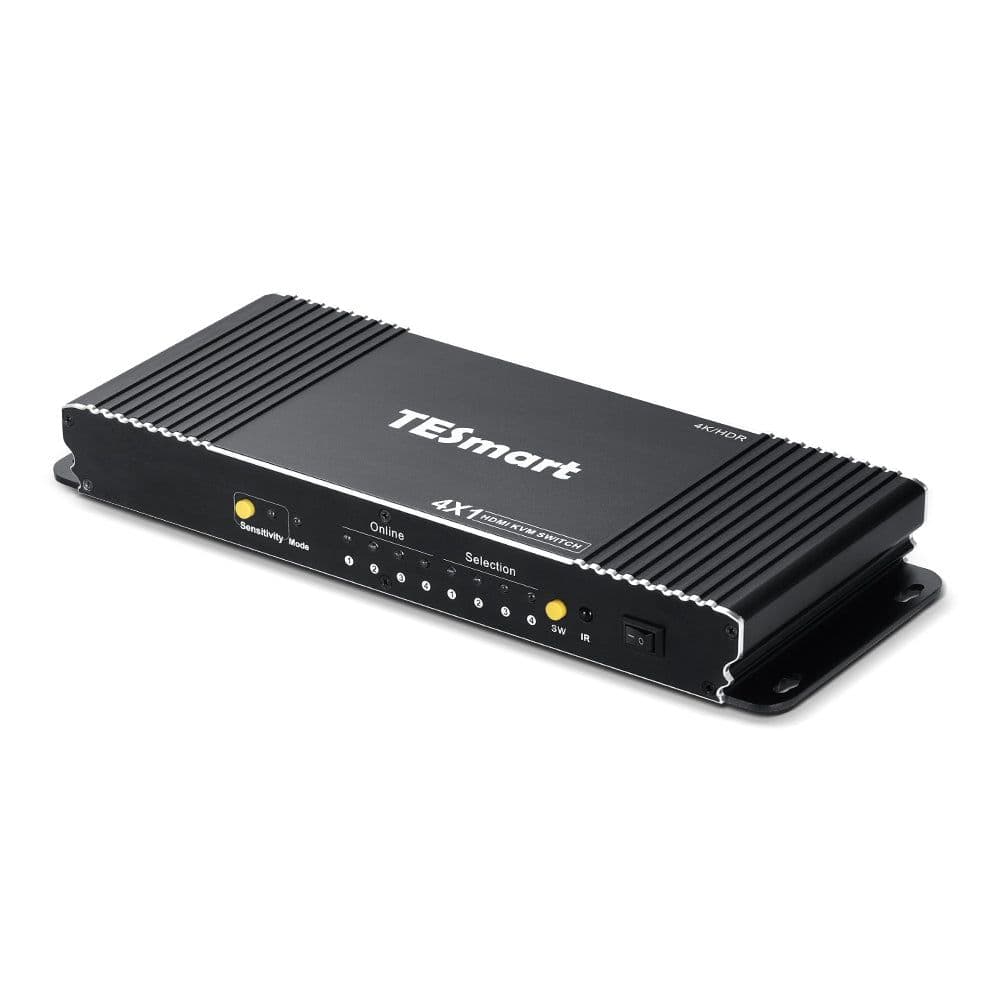TESmart HKS401-EB23 / 4入力KVM HDMI USB 4 Port KVM Switch Kit HDMI 4K60Hz with USB 3.0 Docking Station, 4