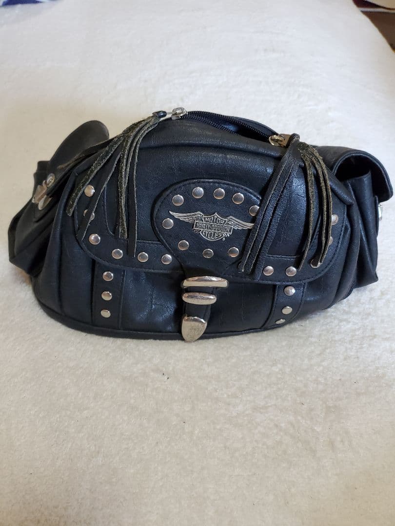 【希少】Harley Davidson ボディバッグ 黒 レザーウエストバック Amazon | ハーレーダビッドソン1 ウエストバッグ ウエストポーチ